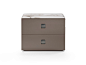 Lacquered bedside table with drawers RAFAEL | Bedside table by Flexform