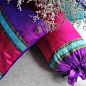 原创特惠 东南亚风格 印度风情 塔夫绸紫色 糖果枕 布艺靠垫抱枕-淘宝网