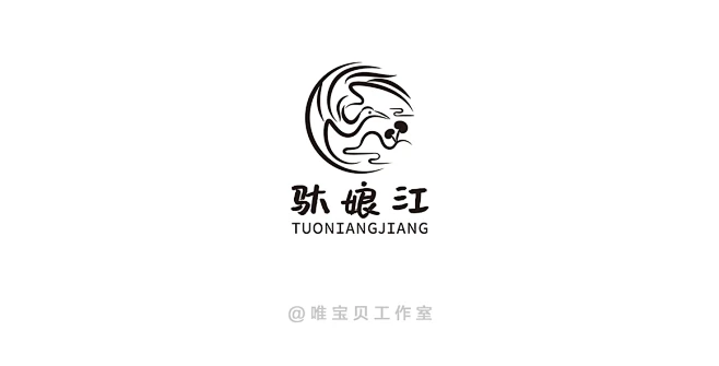 驮娘江logo设计，白酒logo设计-花瓣网