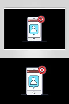 时尚简约黑白人物场景插画矢量素材-众图网