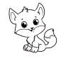 小猫线稿图
