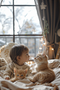 brown350272_Real_life_little_girl_watching_two_cats_playing_tog_5385ba39-5701-46fe-9591-a8c9819e841e