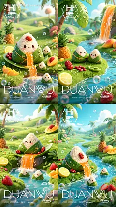 源文件下载【端午节粽子系列海报】编号：12240031017305093