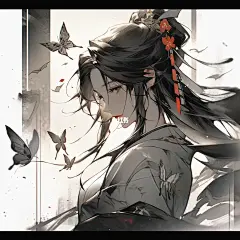 今天尝试了一张水墨风格