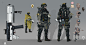 OBSIDIAN REVERIE_Footsoldier concept sheet, Brad Wright : Concept sheet for one of the characters in my personal project. Generic footsoldier type.