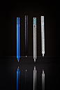 Titanium Pen with Aluminum Pens in Black, Clear and Blue.