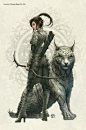 Sarlia by wlop GhostBalde indie comic female angel Princess Sarlina sword spear armor clothes clothing fashion player character npc | Create your own roleplaying game material w/ RPG Bard: www.rpgbard.com | Writing inspiration for Dungeons and Dragons DND