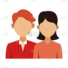 优雅的情侣头像卡通