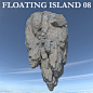 Low poly Floating Island Rock Pack