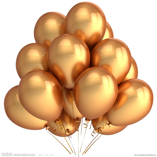 金色气球设计图