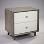 Bedside Tables: Stock Oslo Bedside Silver Rose / French Grey