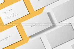 11款极简质感卡片名片企业vi应用设计作品空白贴图ps样机素材展示效果素材