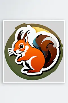 活泼松鼠插画儿童绘本-众图网