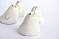 Cute Ceramic Seal Miniature in White Clay, Decorated with Multicolor Polka Dots. Ready To Ship : Cute little seal in white clay. Each is decorated with dots of different colors (no two alike), finished with transparent glaze. Part of the Crazy Animals by 