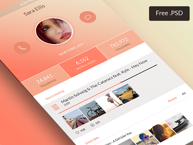 iOS 7 inspired app p...
