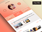 iOS 7 inspired app profile design
