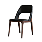 意大利米兰设计师的休闲椅子单人扶手餐椅现代黑胡桃实木家具定制-淘宝网
