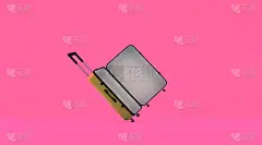 黄色打开箱子的特写模拟。