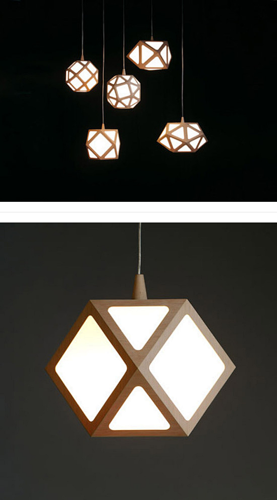 几何元素造型的创意灯具设计 生活圈 展示...