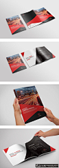 画册版式设计 精美画册封面设计 时尚红黑色画册内页设计 速度画册 企业画册 城市画册