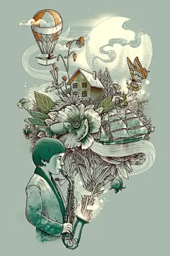 [暖艺术]Dzeri29 环保插画作品欣赏_暖岛