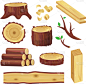 圆木,木制,柴火,厚木板,斧,木材,锯木厂,建筑业,植物,布置