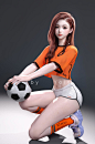 Yoly 莜莉 #107 足球宝贝 荷兰#模型 - 角色/人物/生物 - 作品模型 - CG模型网