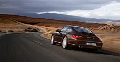 巧克力的魅力-保时捷911-carrera-s极品咖啡色敞篷跑车高清摄影壁纸---酷图编号901308