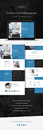 MORESA - PSD Template : MORESA is a Modern, Clean, Responsive & Multipurpose PSD Template for your next website. This PSD template is designed for any type of Business Companies, Digital Agencies, Startups or Portfolio We...