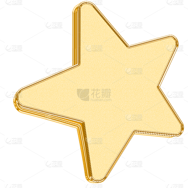 金属质感星星装饰元素-星星