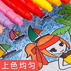 得力60色水溶性炫彩棒套装儿童安全无毒可水洗旋转油画棒蜡笔12色24色36色48色幼儿园宝宝彩绘彩色涂色彩笔棒-tmall.com天猫