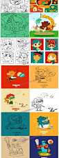 欧美风扁平化儿童插画Q版卡通动漫视频商业课程 PS数位板手绘教程-淘宝网