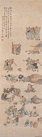 陈崇光——人物画欣赏  |  
陈崇光(1838-1896)原名召，字崇光，后改字若木、栎生，号纯道人，江苏扬州人。工花鸟、人物、草虫、山水，尤长双钩花卉，为当时扬州大家。黄宾虹曾在扬州从其学花鸟画，受其影响至深，推崇其"极合古法，沉雄浑厚"。吴昌硕赞其"笔古法严，妙意从草篆中流出"。工诗，有一沤山馆选集。