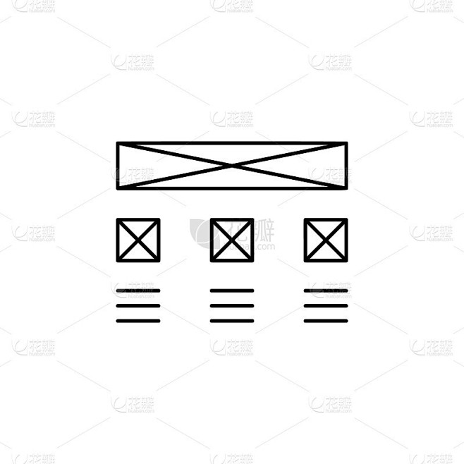 design, development, grid icon. Simple outline vec