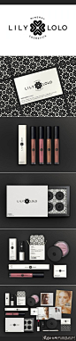 化妆品VI设计化妆品logo 黑色话多元素创意化妆品标志设计 高端化妆品瓶子包装设计