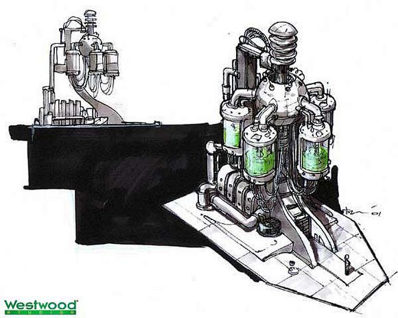 《红警2》以及心灵终结部分武器设计图原稿...