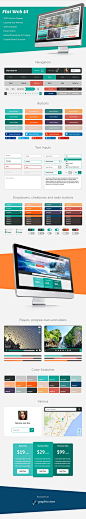 Beautiful flat web ui kit http://graphicriver.net/item/flat-web-ui/5452695?ref=graphicdesignjunction: 