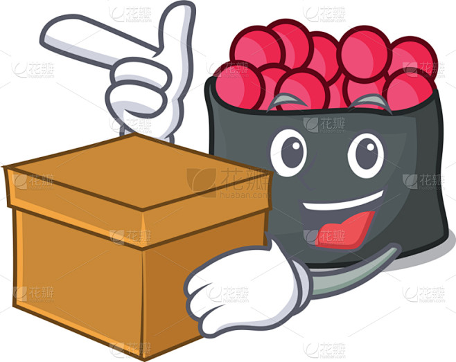 鱼卵性格时尚盒子卡通可爱的传统寿司清新午餐