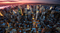 sunset landscapes cityscapes New York City skyline - Wallpaper (#2748764) / Wallbase.cc