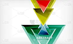 技术未来几何3d形状，最小抽象背景