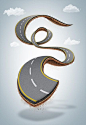 其中包括图片：Premium Photo | 3D illustration of floating curved road isolated with clouds. creative concept advertisement design.