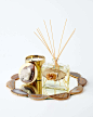 Natural Stone Reed Diffuser, Candle, & Tray