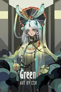 中国风女性卡牌插画中国风写实角色原画来自cgbook.cn (858)