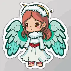 可爱的小精灵小天使卡通人物插画矢量图设计素材