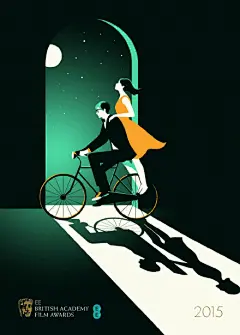 【海报设计】这些是为2015年英国电影学院奖而绘制的插图版电影海报，由英国的创意机构 Human After All 和插画家Malika Favre共同完成。看图你能认出哪几部电影呢？
