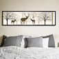 一若卧室床头画装饰画客厅现代简约沙发背景墙壁画餐厅有框挂画鹿-tmall.com天猫