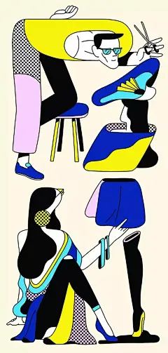 插画师/动画师 Simon Landrein 的作品偏重于波普风格。

他长期与著名品牌和媒体合作，单幅作品有着鲜明的主题和幽默的讽刺。而很多小篇幅的漫画就像是短篇小说一般，充满暴力、情色、欲望、悬疑。简单的结构，有着复杂的思考。