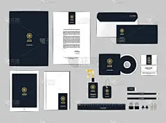 企业标识模板为您的企业包括 cd 封面, 名片, 文件夹, 标尺, 信封和信头设计 w