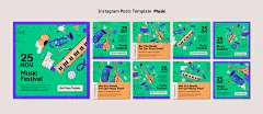 卡通音乐节摇滚乐队演唱会表演宣传推广插画海报卡片psd设计素材-淘宝网