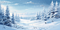 风景如画的雪景冬季海报 (2)